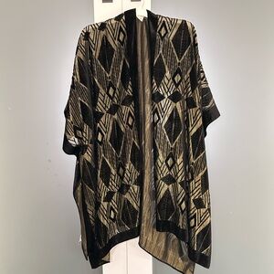 Elegant Women's Black and Gold Cape